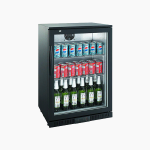 BOTTLE COOLER 1 HINGED DOOR – BLACK